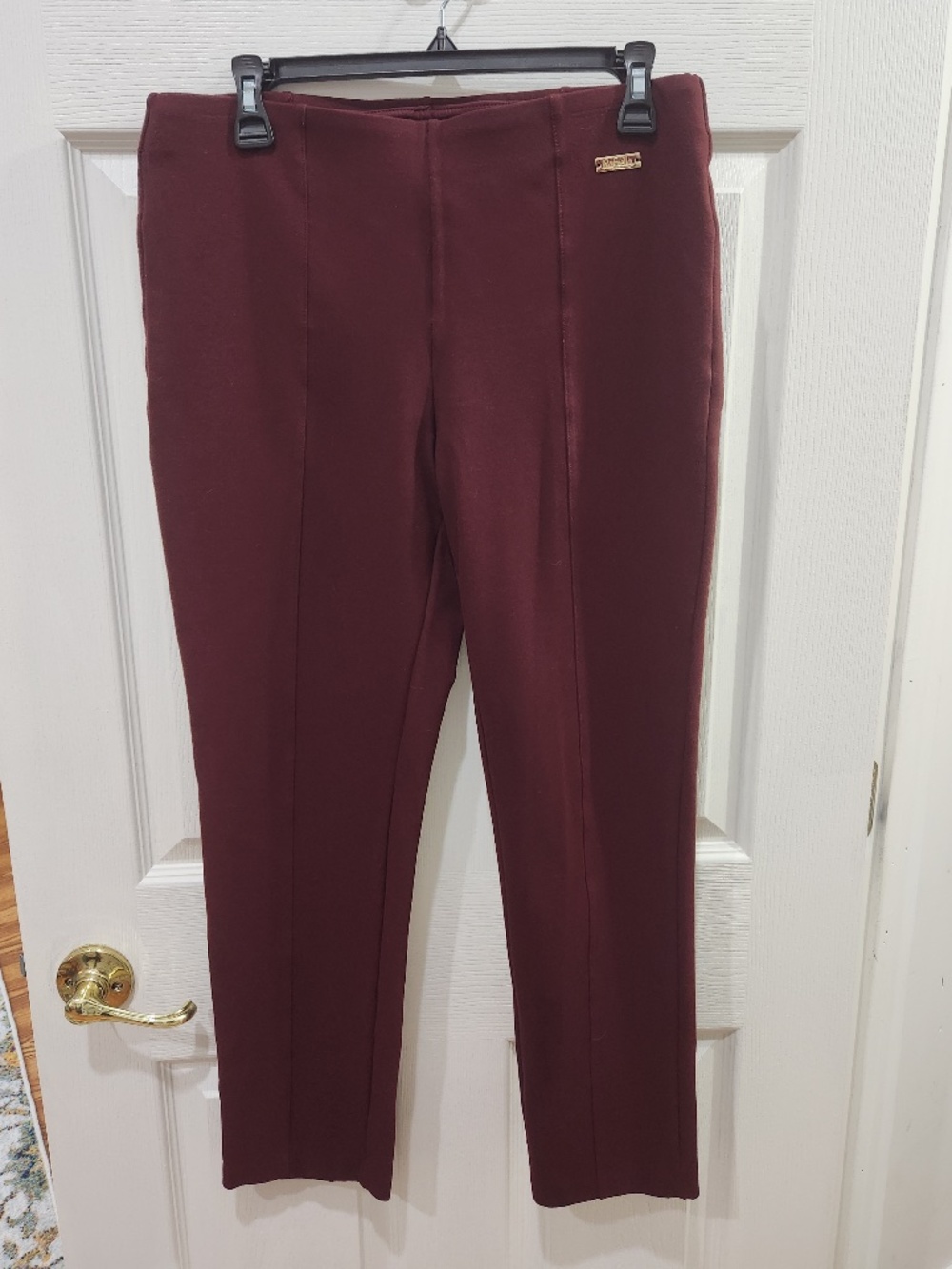 Rafaelle Comfort Pants Slacks Sz 10Burgundy Straight Leg High Rise